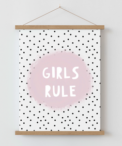 Girls Rule A4 Print