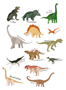 Dinosaur Initial A4 Print