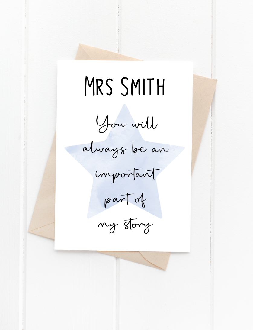 Important part of my story Card