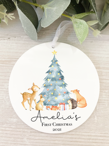 Round the Christmas Tree Personalised Decoration