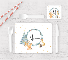 Load image into Gallery viewer, Winter Woodland Placemat/Coaster Set
