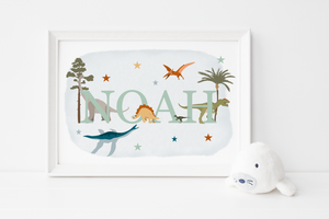 Personalised Dinosaur Name A4 Print