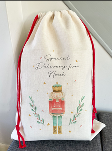 Personalised Nutcracker Christmas Sack