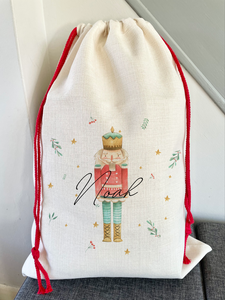 Personalised Nutcracker Christmas Sack