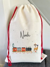 Load image into Gallery viewer, Personalised Winters Journey Christmas Sack
