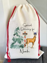 Load image into Gallery viewer, Personalised Winters Journey Christmas Sack
