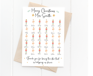 The Nutcracker Personalised Class Card