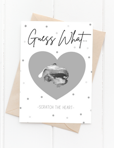 Baby Announcement Scratch Reveal Postcard