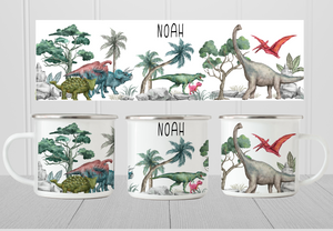 Dinosaur Island Enamel Mug