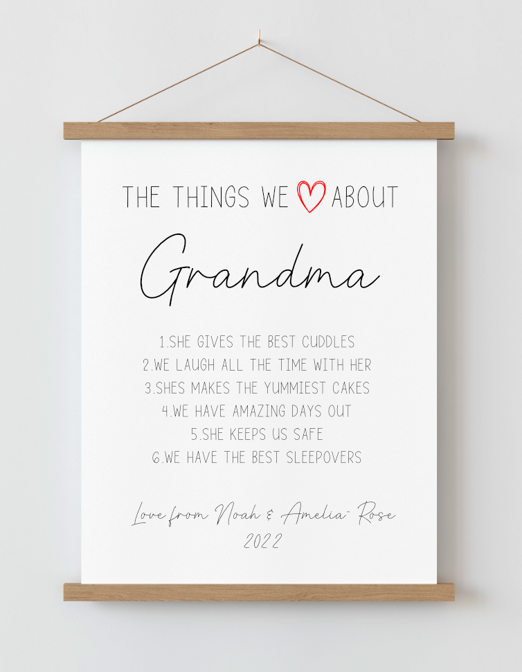 'The things we love about...' A4 Print