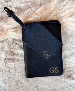 Personalised Passport Cover and Luggage Tag Set