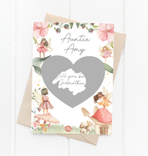 Load image into Gallery viewer, Fairy Godparent Scratch Reveal card.
