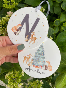 Winter Woodland Enamel Mug and Decoration Set
